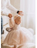 Blush Pink Pearl Embellished Tulle Flower Girl Dress Baby Girl Dress Blush Pink Pearl Embellished Tulle Flower Girl Dress Baby Girl Dress